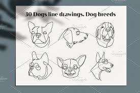 Graphics rf click to view uploads for miguel angel. 30 Dogs Line Drawings Dog Breeds Pre Designed Photoshop Graphics Creative Market