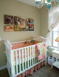 A baby crib is a major investment and commitment —it's a space where your child will hopefully spend years. Peekaboophotos Canvas Photo Wall Baby Girl Room Over Crib
