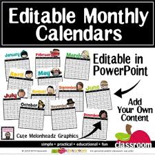 You can organize each month thanks to this presentation full of planners. Preschool Monthly Calendar Template Worksheets Teaching Resources Tpt