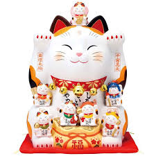 楽天市場 錦彩七福神招き猫 １２号 福招き 金運招き 人招き 送料無料 北海道 沖縄県は除く 店頭受取対応商品 三好佛具店 招き猫 まねきねこ 金婚式 プレゼント