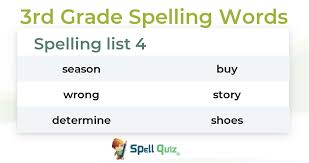 3rd grade spelling list 10 from home spelling words where third graders can practice, take spelling tests or play spelling games free. 3rd Grade Spelling Words Spelling List 4