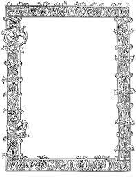 Middle Ages Illumination Frame Illuminated Manuscript Borders Medieval Clip Art Borders Book Of Shadows
