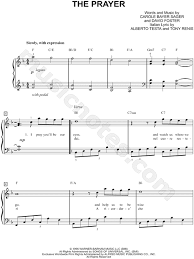 Celine Dion The Prayer Sheet Music Easy Piano In F Major Transposable Download Print The Prayer Sheet Music Sheet Music Easy Piano
