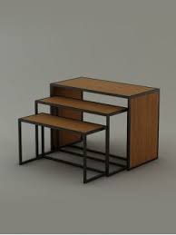 Table Gigogne De Presentation En Metal Et Bois Pour Magasin Tables Gigognes Gigogne Table