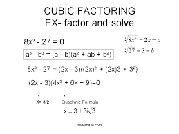 For a cubic, you just need one root. How To Factorise Cubic Equations Complete Howto Wikies
