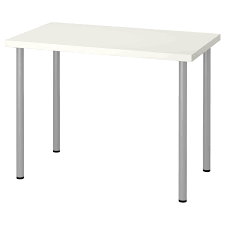 Linnmon Adils Table White Silver Color 39 3 8x23 5 8 Ikea In 2020 Ikea Silver Color Linnmon Table Top