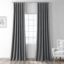 Just like white, gray is a lovely neutral color that will always match in your living room. Exclusive Fabrics Furnishings Modern Grey Solid Thermal Rod Pocket Room Darkening Curtain 50 In W X 120 In L Fhwl 190703 120 The Home Depot