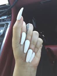 Acrylic nail designs for summer. Bombshells Gooooldie Long White Nails Shiny Nails Designs White Nails