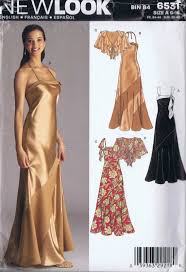 Long Evening Slip Dress Sewing Pattern 6531 New Look Sz 6 16 Bust 30 5 38 Uncut Ebay Evening Gown Pattern Gown Pattern Evening Dress Patterns