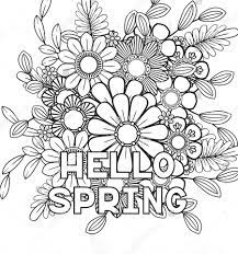 Free spring coloring pages to print and download. Hello Spring 2 Coloring Page Free Printable Coloring Pages For Kids