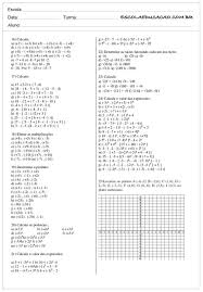 Calcule O Valor Numérico Das Seguintes Expressões Algébricas Pin Em Atividades De Matematica 7º Ano