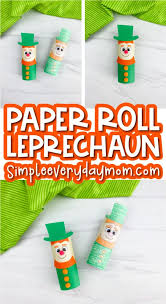 Don't just stick a dozen cases of pom on the. Toilet Paper Roll Leprechaun Craft Free Template