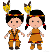 Native American Boy And Girl Standing Together Thanksgiving Clip Art Thanksgiving Crafts For Kids Free Thanksgiving