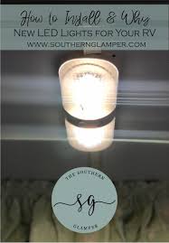 Adding New Led Lights With A Dimmer Switch To Your Camper Can Give You A New And Update Interior Ambiance L Camper Lights Popup Camper Remodel Pop Up Camper