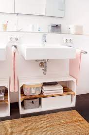 Gerne sind wir ihnen bei allen schritten behilflich ihr neues badezimmer so zu gestalten, dass es. Holzkisten Diy Vier Wunderschone Ideen Furs Bad Unterschrank Bad Badezimmer Unterschrank Ablage Bad