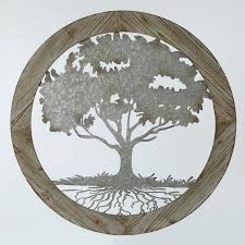 Luxen Home Metal Tree And Wood Frame Wall Decor Lowes Com In 2021 Metal Tree Wall Art Tree Wall Decor Metal Tree