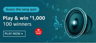 A spotify song guessing game. Amazon Guess The Song Quiz Answers Win Rs 1000 100 Winners
