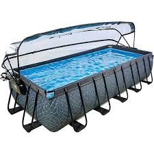 Frame Pool 5 4x2 5x1m Mit Sonnendach Grau Exit Mytoys Sonnendach Diy Pool Ideen Schwimmbader Hinterhof