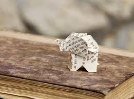Bookogami Elefant Origami Aus Alten Buchseiten Alte Buchseiten Buchseiten Origami