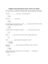 Here is a graphic preview for all the kindergarten, 1st grade, 2nd grade, 3rd grade, 4th grade, and 5th grade subject verb agreement worksheets. Subject Verb Agreement Quiz 5 Free Templates In Pdf Word Excel Download