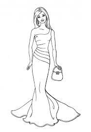 fashion coloring pages to print barbie coloring pages princess coloring pages barbie drawing