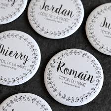 Wedding info to be provided by you: Wedding Pin Badge Button Flower Wreath