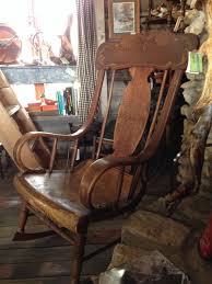 Fiddle Back Rocker Wooden Rocking Chairs Rocking Chair Rustic Cabin Decor