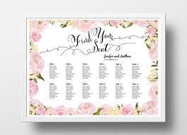 30 Wedding Seating Chart Poster Templates Simple Template