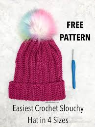 How to crochet a slouchy beanie for beginners? Simplest Slouchy Hat Free Crochet Pattern For Beginners Left In Knots