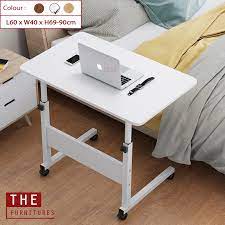 Model meja komputer minimalis menjadi makin keren apabila tepat dalam menata dan mendekorasi meja komputer tersebut. The Simply Movable Height Adjustable Bedside Table Laptop Table Computer Desk Sofa Side Table With Wheels