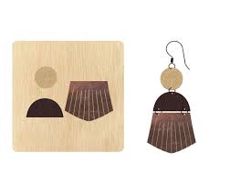 Stacked Geometric Fringe Leaf Earring Cutting Die,custom Size Leather Round  Cutting Die, Round Earring Pendent Cutter, Cutting Machine Cuts