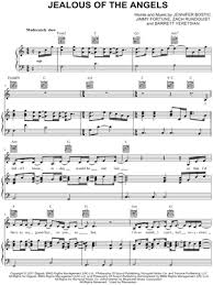 The song, from her soo. Jenn Bostic Jealous Of The Angels Sheet Music In C Major Transposable Download Print Sku Mn0204376