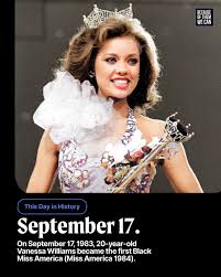On September 17, 1983, 20-year-old Vanessa Williams became the first Black  Miss America (Miss America 1984). Today, her journey stands as a  masterclass in resilience and a door held open for those