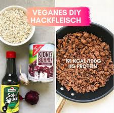 Veganes Diy Hackfleisch Mit Viel Protein Einfaches Fitness Rezept Fleischersatz Gesunde Mittagsgerichte Hackfleisch