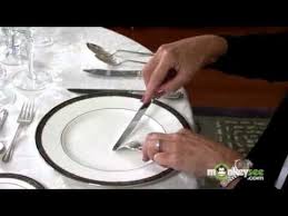 See more ideas about dining table decor, dining table, modern placemats. Basic Dining Etiquette Using Utensils Video 7 Of 16 Dining Etiquette Dinning Etiquette Table Etiquette
