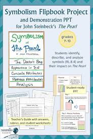 Symbolism Flipbook The Pearl By John Steinbeck Paper Digital Teaching Guides Teaching American Literature Teaching Symbolism