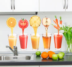 If You Like Healthy And Natural Drinks This Self Adhesive Photograph Is Ideal For Your Wall Decal A Design From Our In 2020 Kitchen Stickers Juice Kitchen Wall Decals