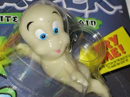 CASPER The Ghost Lite Up Glow-In-The-Dark Keychain NOS Basic Fun 1995 Toy