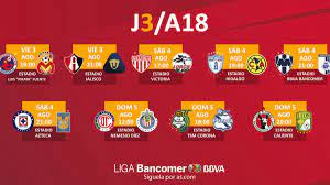 Rol de juego liga mx 2018. Fechas Y Horarios De La Jornada 3 Del Apertura 2018 De La Liga Mx As Mexico