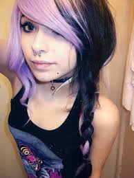 Black And Dark Purple Hair Half And Half Pin By Nicole Berneking On Hair Half And Half Hair Scene Hair Hair Styles