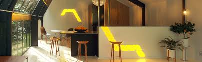 Smart 'honeycomb' diy touch sensitive modular wall lightsfind it here: Nanoleaf Light Panels Rhythm Starter Kit 9x Modulare Smarte Led Mit Sound Modul Amazon De Beleuchtung