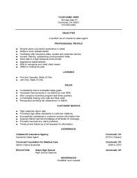 Insurance Sales Agent Resume Template Allfreeprintable Com