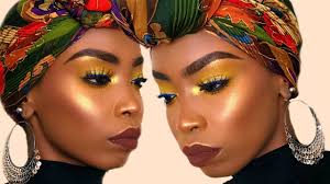 Black And Yellow Eyeshadow Looks Fall Inspired Yellow Makeup Tutorial For Dark Skin Woc Fall Yellow Darkskin Flawless Flawlessmakeup Ma Dark Skin Makeup Yellow Makeup Yellow Eye Makeup