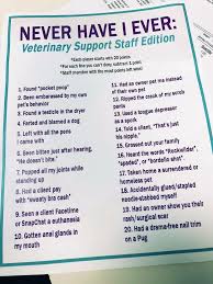 Becoming a veterinary technician can be the hardest thing you will ever do. Never Have I Ever Veterinary Support Staff Edition Vetteh Veterinarytechnician Neverhaveiever Vettechgame Vet Tech School Vet Tech Humor Vet Tech Student