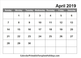 April Calendar 2019 Https Www Calendarprintabletemplateholidays Com April 2019 Calendar Html