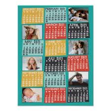 2021 Year Monthly Calendar Modern Photo Collage Poster Zazzle Com In 2020 Photo Collage 12 Photo Collage Collage Poster