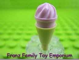 New Lego Ice Cream Pink Swirl With Tan Cone Friends Minifigure Food Parts Pieces Pink Swirls Ice Cream Pink Mini Figures