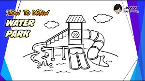 100% free amusement park coloring pages. How To Draw A Waterpark Playground Step By Step Youtube