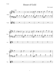 Johannes_mozart changed description of house of gold. House Of Gold Sheet Music For Piano Violin Solo Musescore Com