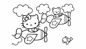 To print them just click on the print button below each picture. Hello Kitty En Avion Hello Kitty Coloring Pages Easy Transparent Png Download 1601296 Vippng